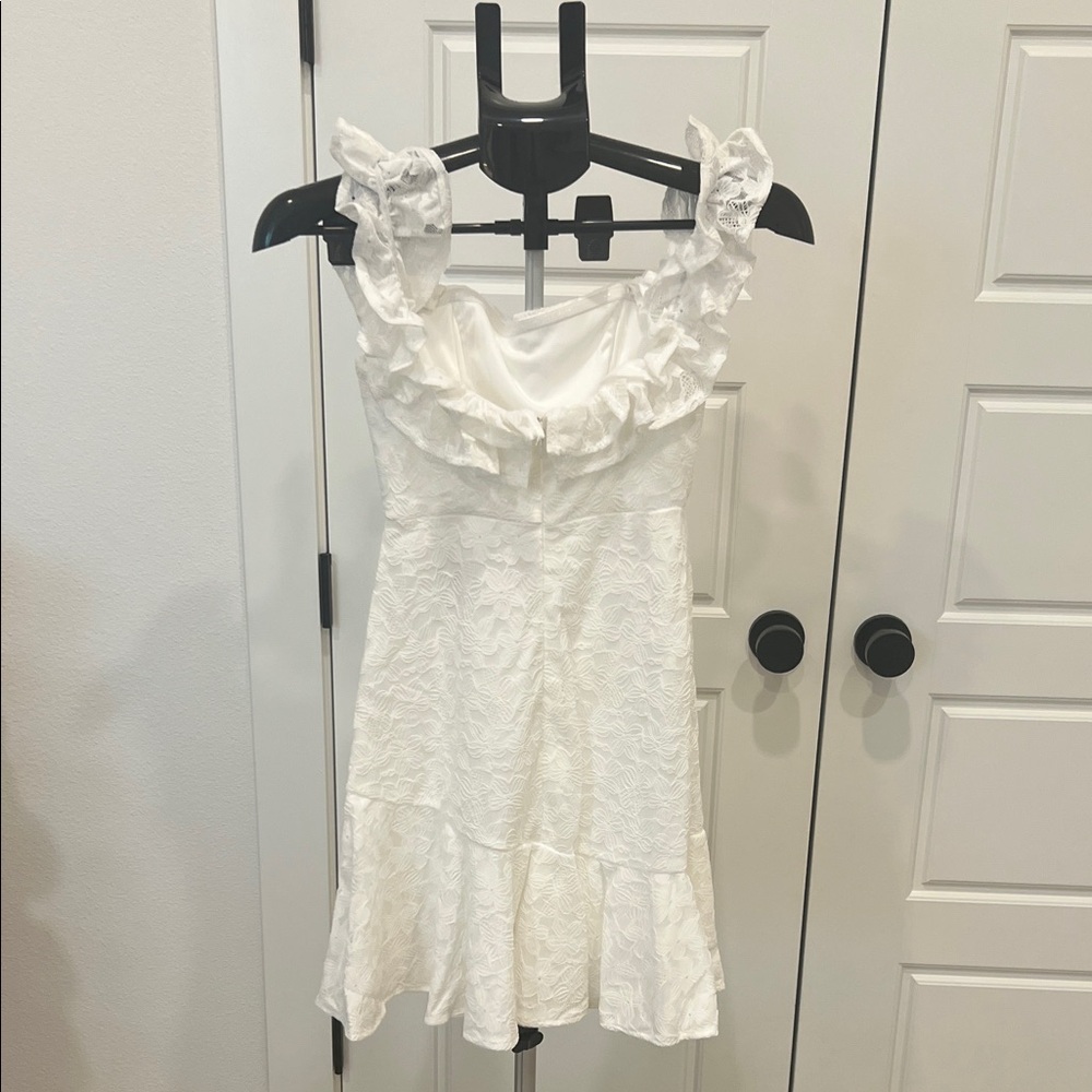 Verona Off-Shoulder Ruffle Mini Dress, M - Picture 5 of 6
